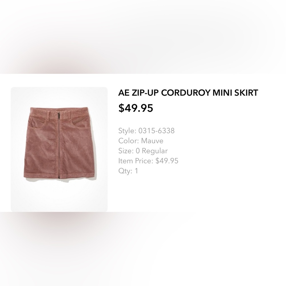 American Eagle Corduroy mini skirt - Picture 4 of 4